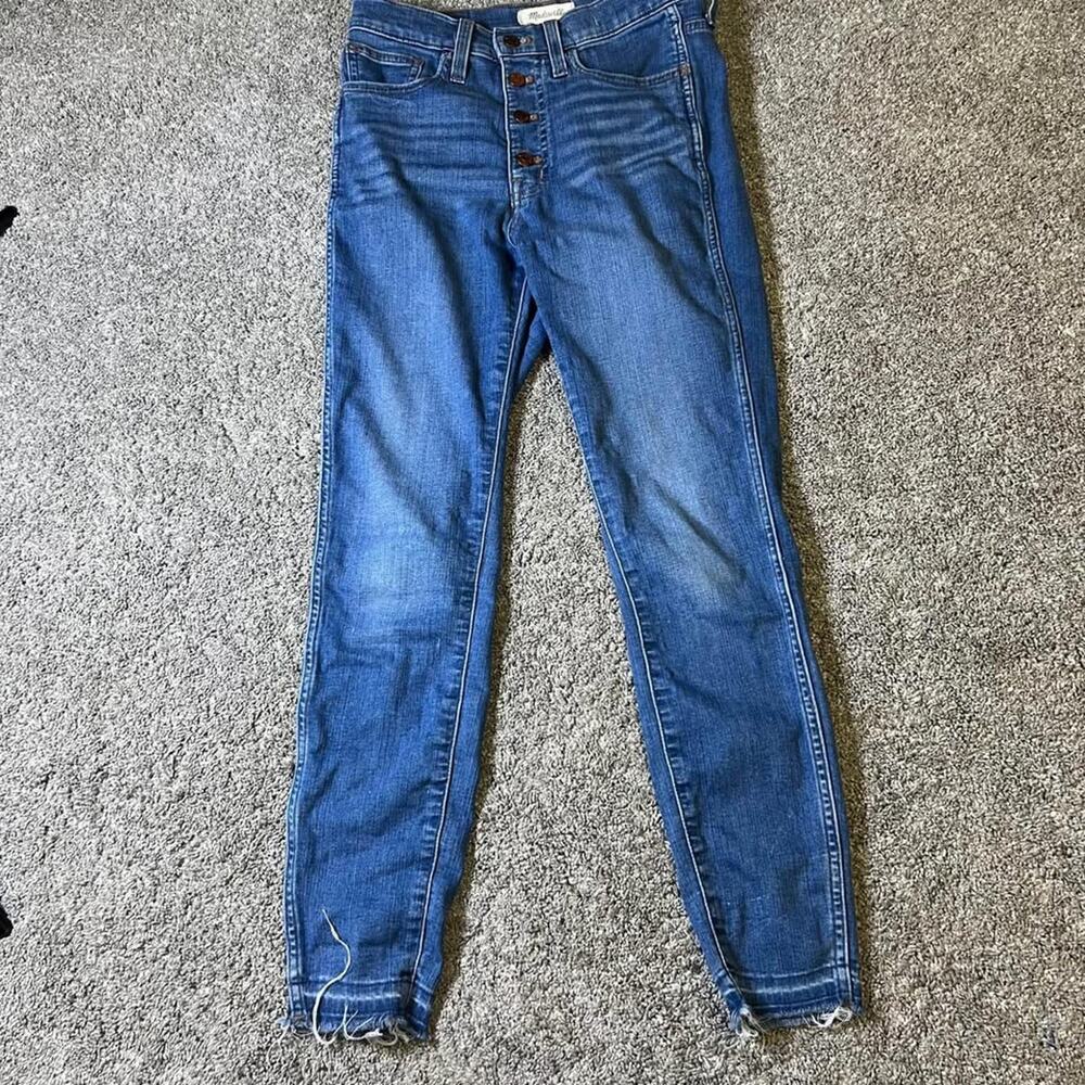 Madewell 10" High-Rise Skinny Jeans Size 28 Button Fly
